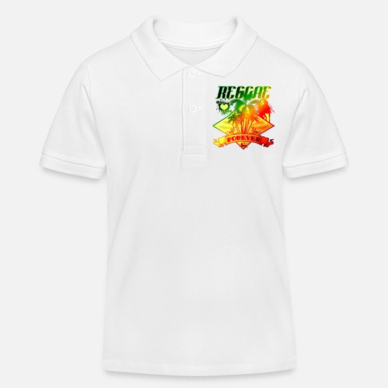 reggae forever - Polo enfant bio Stanley/Stella - blanc