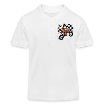 Supermoto Racing - Kinder Organic Poloshirt Mini Sprinter von Stanley/Stella - Weiß - Vorne