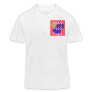 MERCI. MERCI MAÎTRESSE. CADEAU MAÎTRESSE. VACANCES - Polo enfant bio Stanley/Stella - blanc - Devant