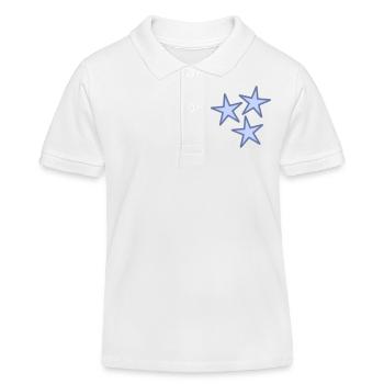 ETOILE. ETOILES. STAR. FÊTE. ANNIVERSAIRE. NOËL - Polo enfant bio Stanley/Stella - blanc - Devant