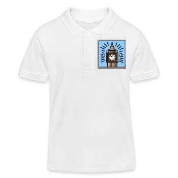 Big Ben Pop Art - Polo enfant bio Stanley/Stella - blanc - Devant