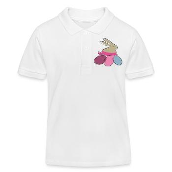 frohe ostern osterhase - Kinder Organic Poloshirt Mini Sprinter von Stanley/Stella - Weiß - Vorne