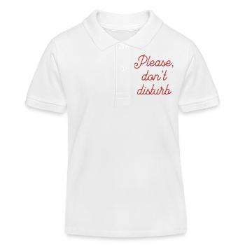 BITTE NICHT STÖREN - Kinder Organic Poloshirt Mini Sprinter von Stanley/Stella - Weiß - Vorne