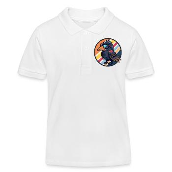 Corbeau Corbeau Cool - Polo enfant bio Stanley/Stella - blanc - Devant
