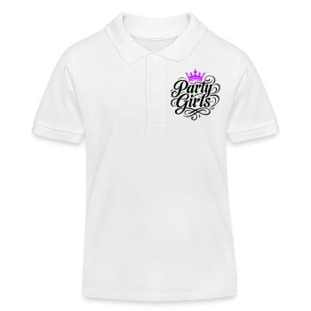 Party Girls Krone - Kinder Organic Poloshirt Mini Sprinter von Stanley/Stella - Weiß - Vorne