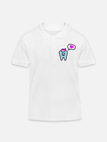 zahn punk zahnarzt dentist - Polo enfant bio Stanley/Stella - blanc