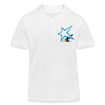 Kanu Stern - Kinder Organic Poloshirt Mini Sprinter von Stanley/Stella - Weiß - Vorne