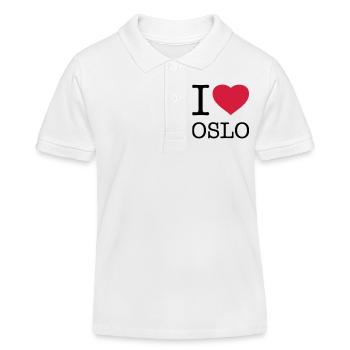 J’AIME OSLO Norvège - Polo enfant bio Stanley/Stella - blanc - Devant
