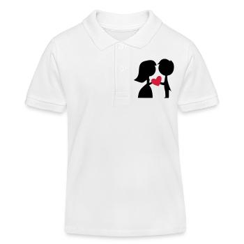 Lustige Geschenke zur Hochzeit - Kinder Organic Poloshirt Mini Sprinter von Stanley/Stella - Weiß - Vorne