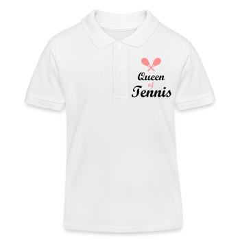 Tennis - Kinder Organic Poloshirt Mini Sprinter von Stanley/Stella - Weiß - Vorne