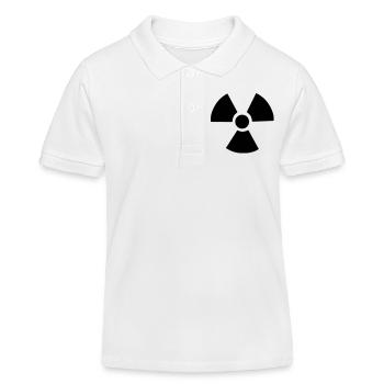 Radioactive Symbol - Kids Organic Polo Shirt by Stanley/Stella - white - Front
