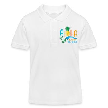 plage - Polo enfant bio Stanley/Stella - blanc - Devant