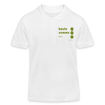 hoch wie 3 Äpfel - Kinder Organic Poloshirt Mini Sprinter von Stanley/Stella - Weiß - Vorne