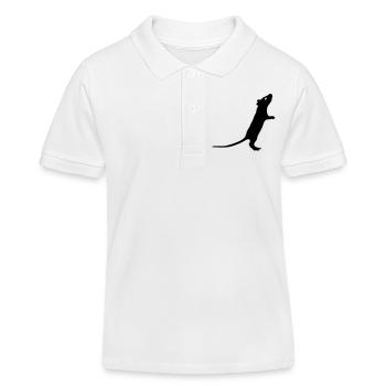 Ratte - Kinder Organic Poloshirt Mini Sprinter von Stanley/Stella - Weiß - Vorne
