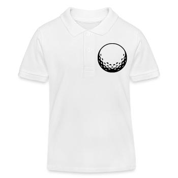 Golfball - einfärbbar - Kinder Organic Poloshirt Mini Sprinter von Stanley/Stella - Weiß - Vorne
