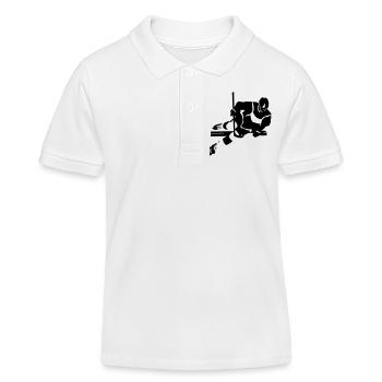 Eishockey - Kinder Organic Poloshirt Mini Sprinter von Stanley/Stella - Weiß - Vorne