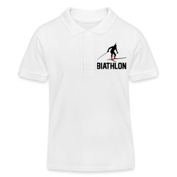 Biathlon - Polo enfant bio Stanley/Stella - blanc - Devant