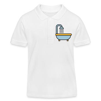 Badewanne - Kinder Organic Poloshirt Mini Sprinter von Stanley/Stella - Weiß - Vorne