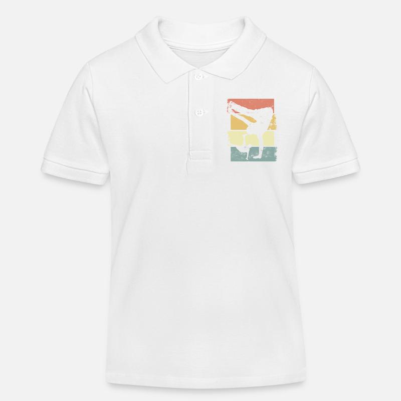 Breakdance - Polo enfant bio Stanley/Stella - blanc