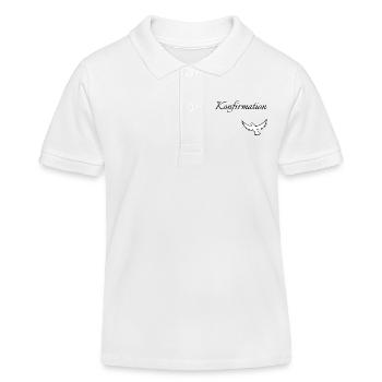 Konfirmation in den Himmel fliegende Taube glauben - Kinder Organic Poloshirt Mini Sprinter von Stanley/Stella - Weiß - Vorne