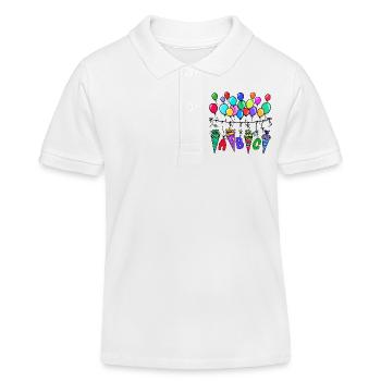Schule Schultag Schulanfang Schulstart Lernen - Kinder Organic Poloshirt Mini Sprinter von Stanley/Stella - Weiß - Vorne