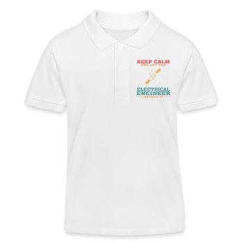 Funny Electrical Engineering Quote for Electrical - Kids Organic Polo Shirt by Stanley/Stella - white - Front