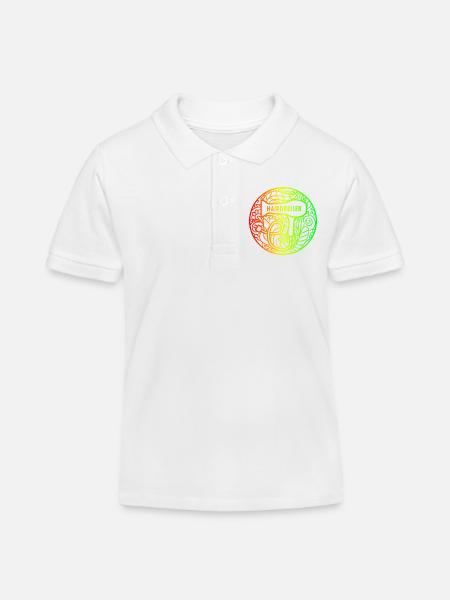 Friseur Regenbogen Design - Kinder Organic Poloshirt Mini Sprinter von Stanley/Stella - Weiß