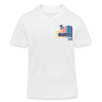 Surf Code - Kids Organic Polo Shirt by Stanley/Stella - white - Front