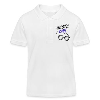 Oma Großmutter Beste Omi Brille Statement - Kinder Organic Poloshirt Mini Sprinter von Stanley/Stella - Weiß - Vorne