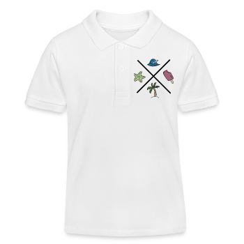 Design pour l’été - Polo enfant bio Stanley/Stella - blanc - Devant