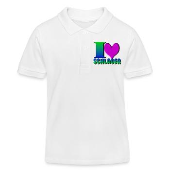 Schlager Party , Schlager Musik , Love Schlager - Kinder Organic Poloshirt Mini Sprinter von Stanley/Stella - Weiß - Vorne