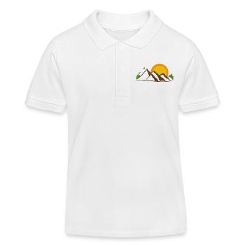 Hiking Nature lovers Mountains Mountain hiking Nature - Kids Organic Polo Shirt by Stanley/Stella - white - Front