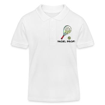 Déclaration du joueur de jeu de padel Balles de raquette de padel - Polo enfant bio Stanley/Stella - blanc - Devant