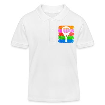 Schläger Sportart Padelspiel Tennis Aufschlag - Kinder Organic Poloshirt Mini Sprinter von Stanley/Stella - Weiß - Vorne