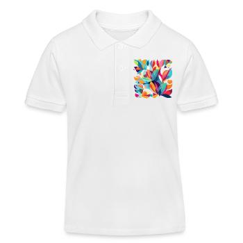Flower Dance - Kinder Organic Poloshirt Mini Sprinter von Stanley/Stella - Weiß - Vorne