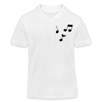 Musiknoten - Kinder Organic Poloshirt Mini Sprinter von Stanley/Stella - Weiß - Vorne