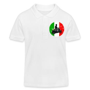 Roller Vintage Italy Scooter Urlaub - Kinder Organic Poloshirt Mini Sprinter von Stanley/Stella - Weiß - Vorne