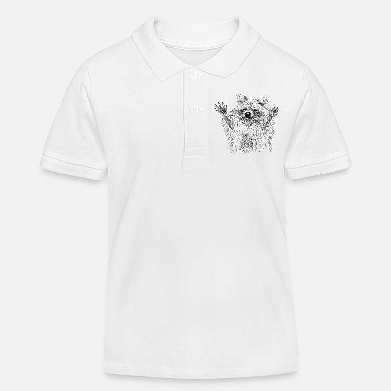 Waschbär - Kinder Organic Poloshirt Mini Sprinter von Stanley/Stella - Weiß