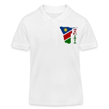 Namibia Landkarte Flagge - Kinder Organic Poloshirt Mini Sprinter von Stanley/Stella - Weiß - Vorne