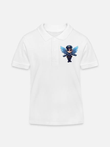 Engel Polizist - Kinder Organic Poloshirt Mini Sprinter von Stanley/Stella - Weiß