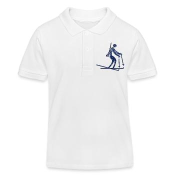 BIATHLON WINTERSPORT Biathlete - Kinder Organic Poloshirt Mini Sprinter von Stanley/Stella - Weiß - Vorne