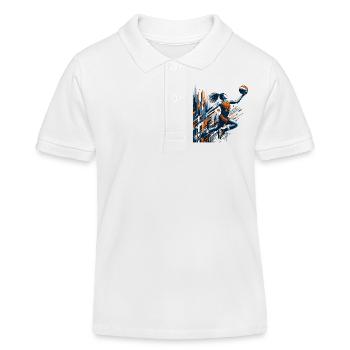 Conception de dunk de basket-ball femme - Polo enfant bio Stanley/Stella - blanc - Devant
