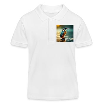 Eisvogel - Kinder Organic Poloshirt Mini Sprinter von Stanley/Stella - Weiß - Vorne