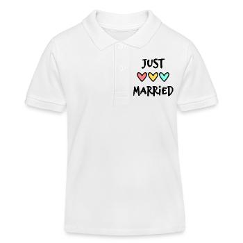 VALENTINSTAG. Junggesellinnenabschied. ICH LIEBE DICH. ICH LIEBE DICH. LIEBE - Kinder Organic Poloshirt Mini Sprinter von Stanley/Stella - Weiß - Vorne
