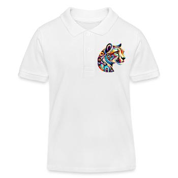 Gepard - Kinder Organic Poloshirt Mini Sprinter von Stanley/Stella - Weiß - Vorne