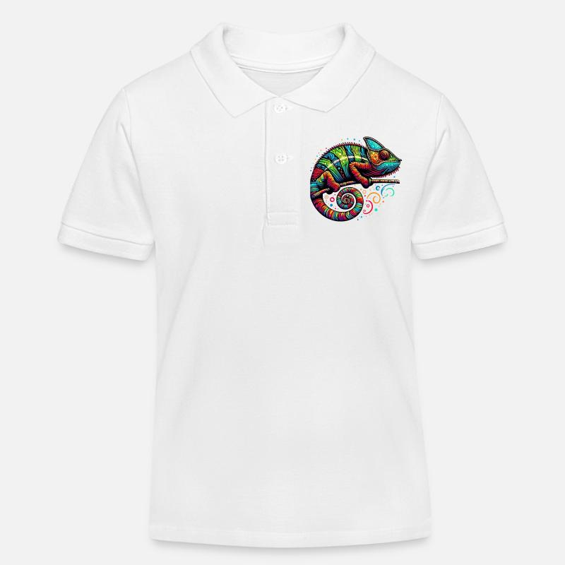 Chamäleon - Kinder Organic Poloshirt Mini Sprinter von Stanley/Stella - Weiß