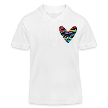 VALENTINSTAG. Junggesellinnenabschied. ICH LIEBE DICH. ICH LIEBE DICH. LIEBE - Kinder Organic Poloshirt Mini Sprinter von Stanley/Stella - Weiß - Vorne