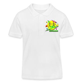 Reminder 80s - Kinder Organic Poloshirt Mini Sprinter von Stanley/Stella - Weiß - Vorne