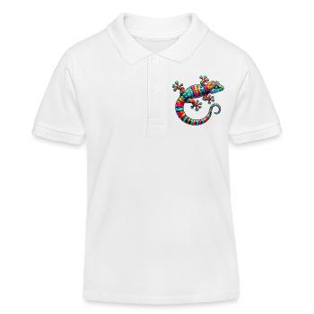 Gecko - Kinder Organic Poloshirt Mini Sprinter von Stanley/Stella - Weiß - Vorne
