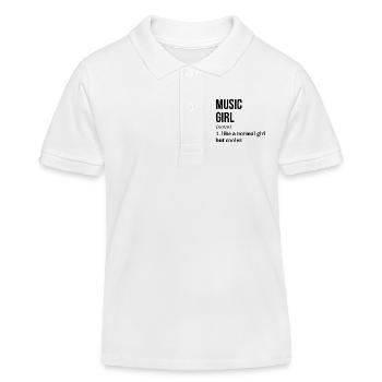 Musik Musik Musik - Kinder Organic Poloshirt Mini Sprinter von Stanley/Stella - Weiß - Vorne